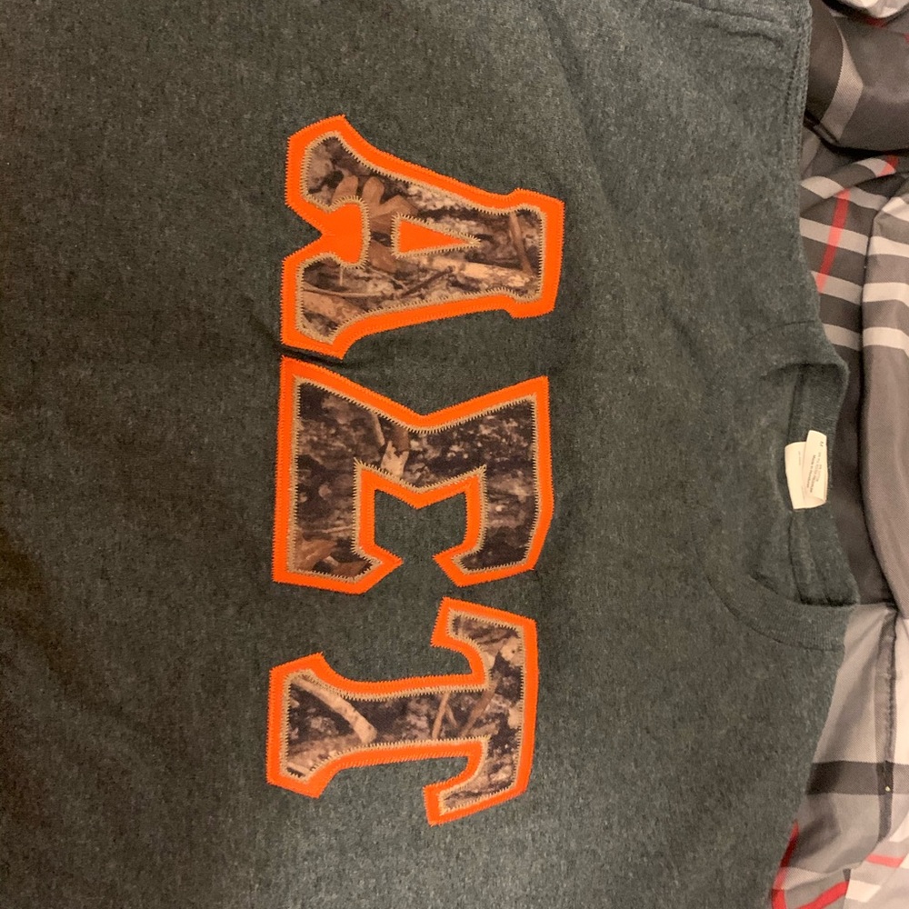 Alpha Sigma Tau Camo Letter Shirt